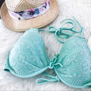 Victoria's Secret Swim - Victoria Secret Mint Lace Bombshell Bikini Top Victoria's Secret Swim - Victoria Secret Mint Lace Bombshell Bikini Top